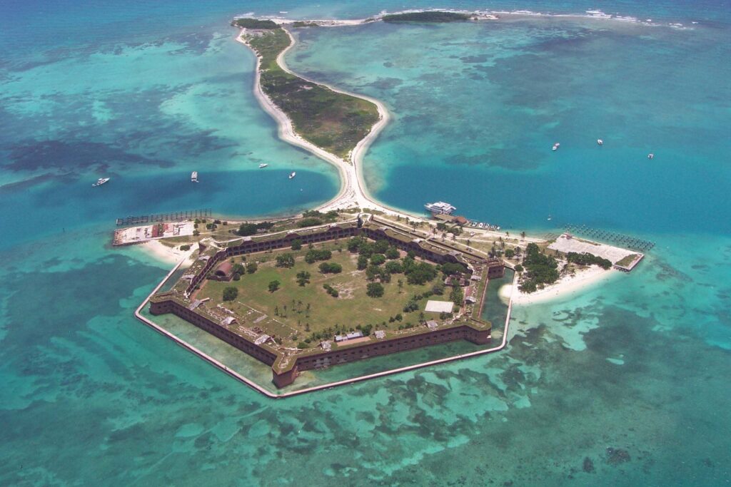 Dry Tortugas National Park as seen from above